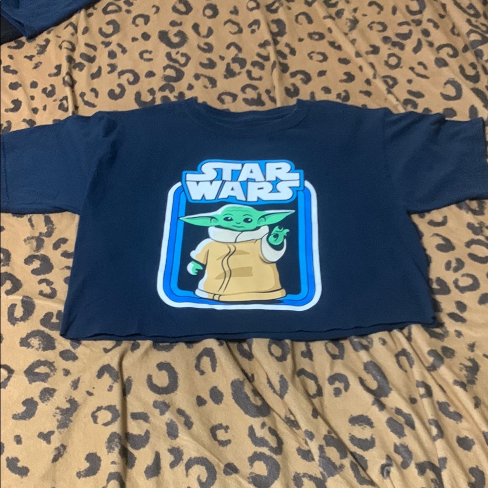Star Wars Blue Short Sleeve Tee with Baby Yoda Design